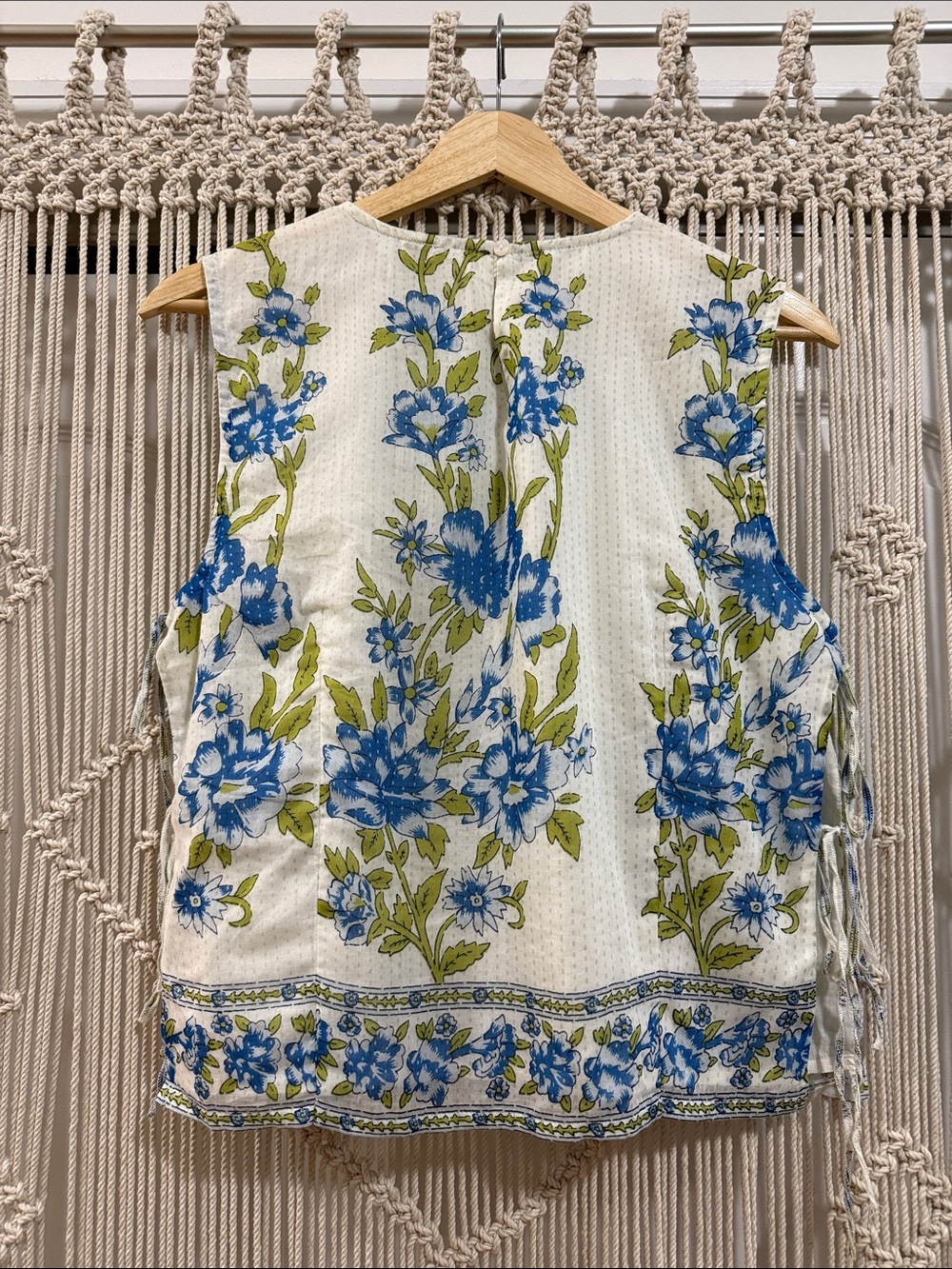 Free People Floral Sleeveless Tank Top W/ Tie Sides - Picture 3 of 8